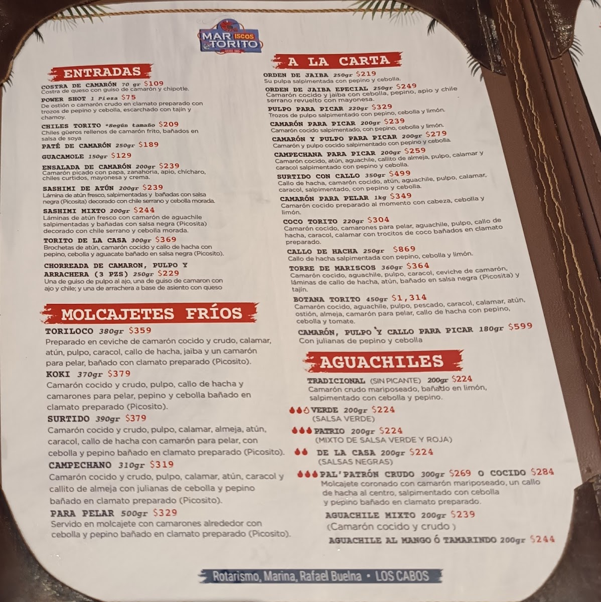 El Torito Seafood Restaurant Menu - Image 1