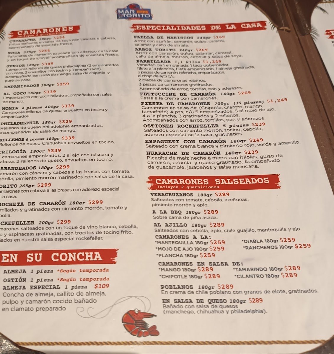 El Torito Seafood Restaurant Menu - Image 5